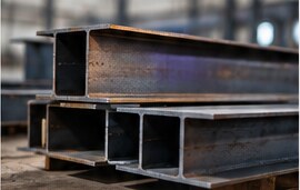 Illustrative concept image of structural steel sections; not a completed project.